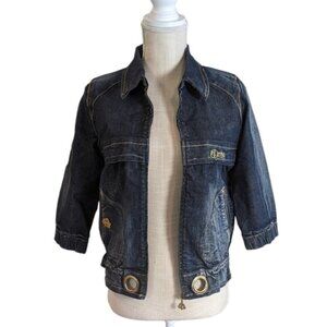 Dereon Dark Wash Denim Full Zip Jean Jacket